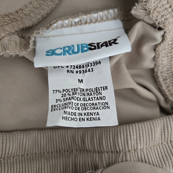 Scrubstar Premium Khaki Scrub Set- Xs Top And Medium Pants - Picture 3 of 6